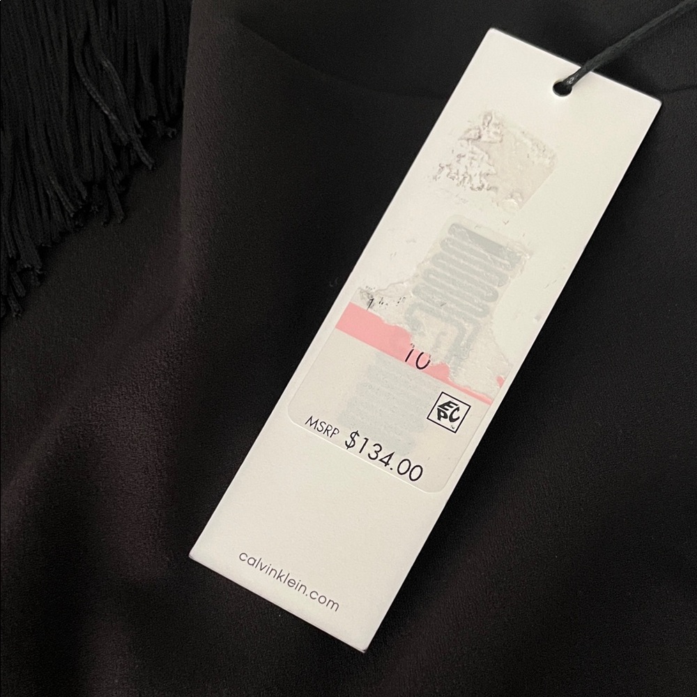 Calvin Klein Black Fringe Dress size 10 - Picture 14 of 14